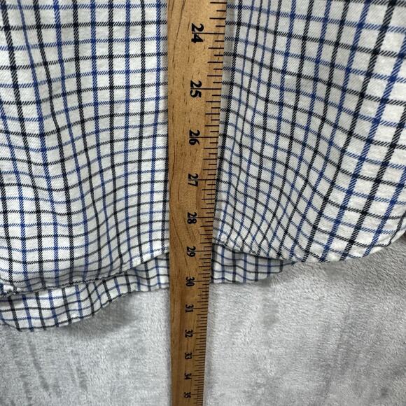 Ralph Lauren Men Shirt Sz L Classic Fit Ivory Plaid Long Sleeve Button Down Pony - Picture 9 of 12